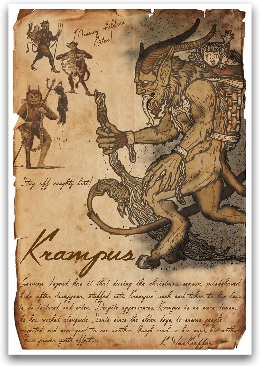 Urban Farming Wall - Super Durable Metal Sign Vintage Krampus