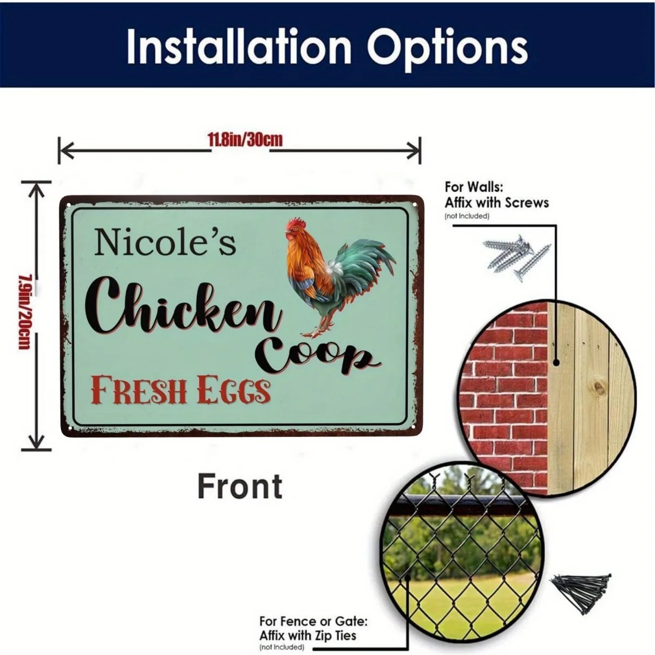 Custom Text Chicken Coop Sign  - огляд і ціна Urban Farming Wall